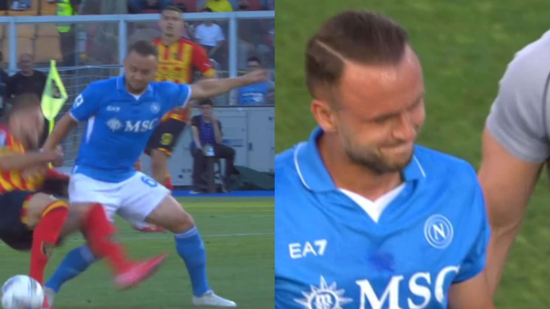 Lobotka injury Lecce Napoli