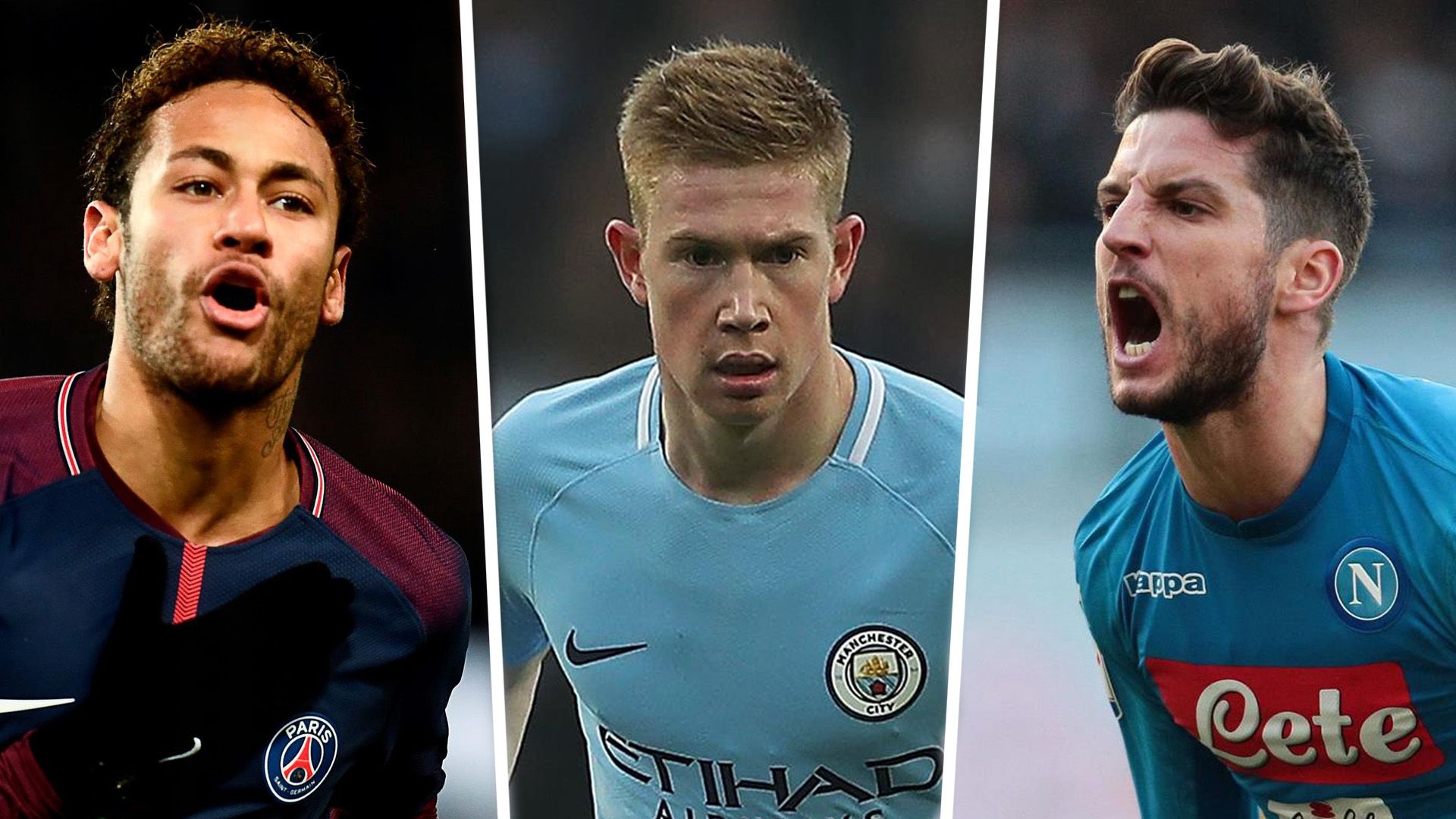 Neymar De Bruyne Mertens composite