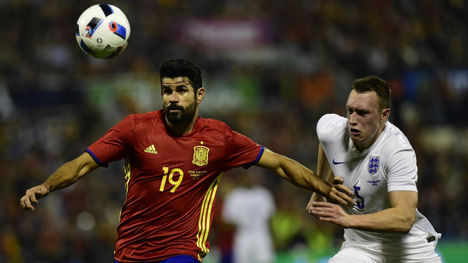 Diego Costa Phil Jones Spain England Friendly 13112015