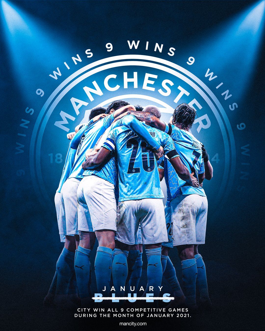 Manchester City 9 wins!