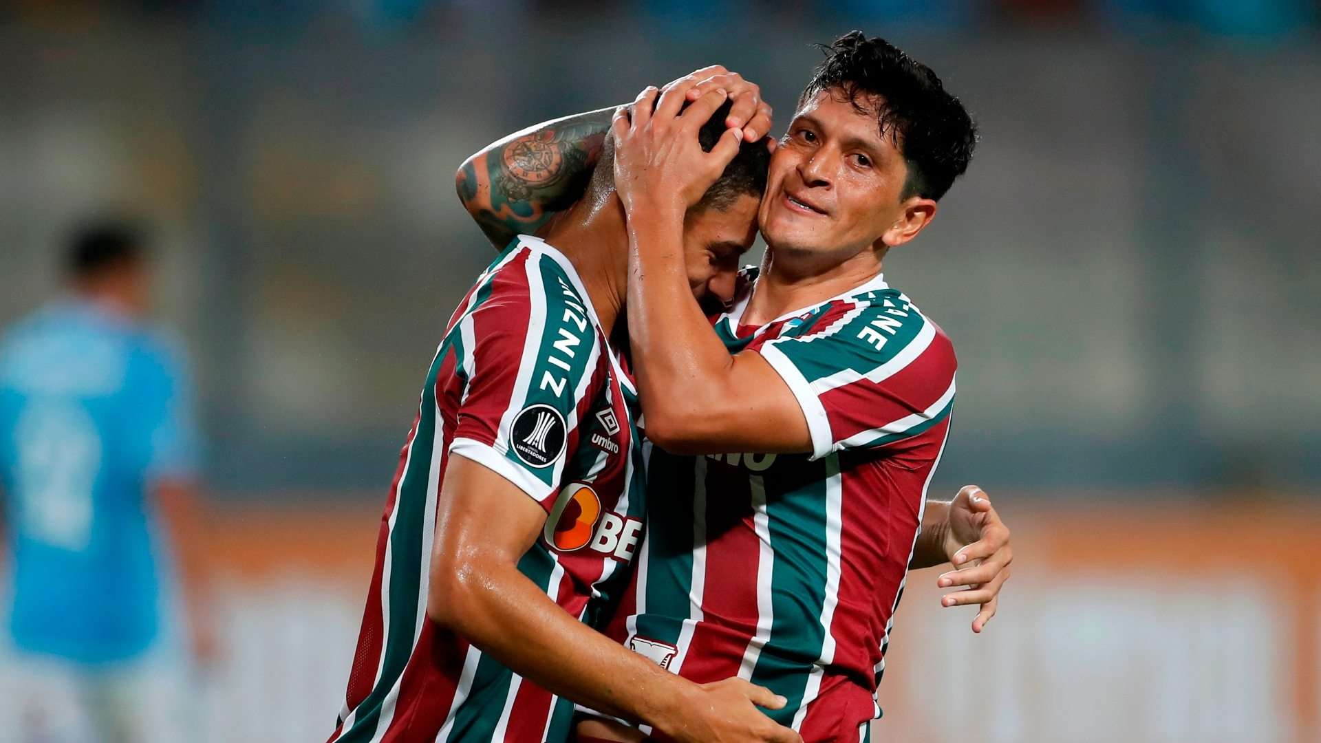 Germán Cano comemora gol pelo Fluminense contra o Sporting Cristal, pela Copa Libertadores 2023