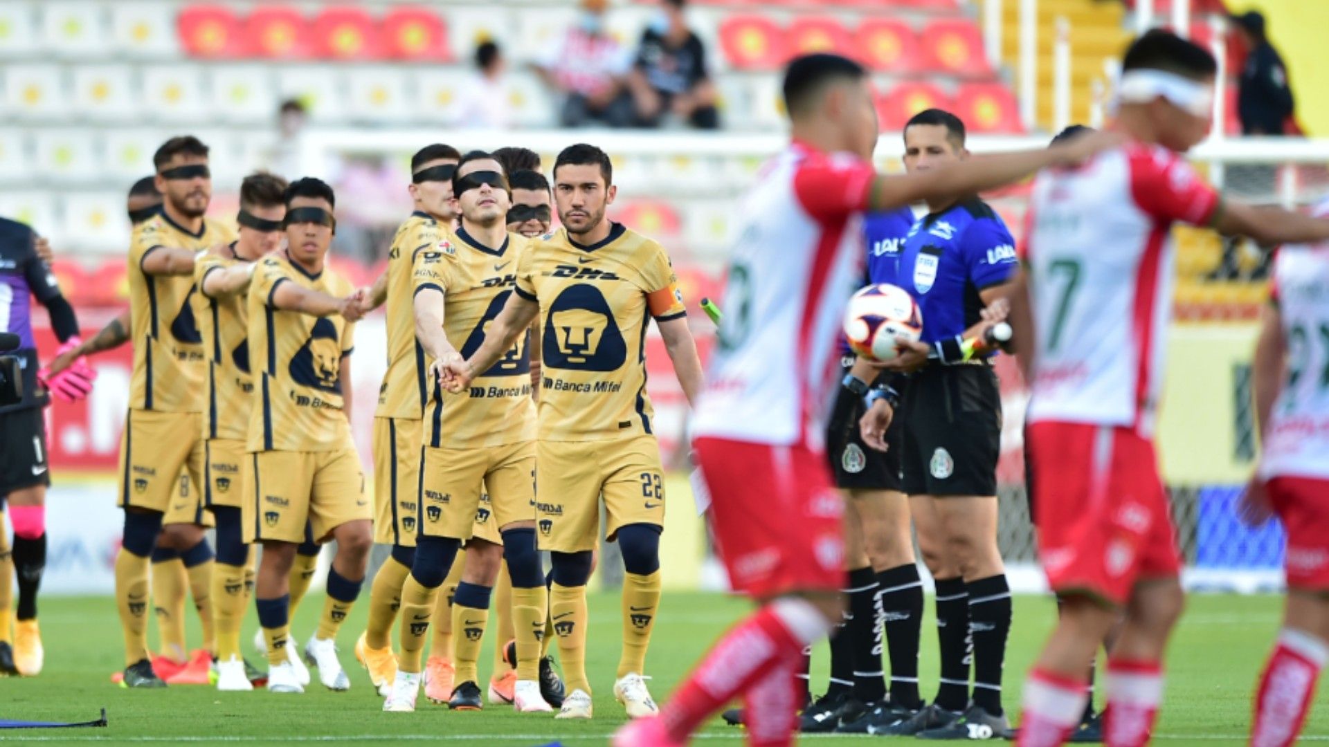 Pumas vs Necaxa vendas ojos Guardianes 2021