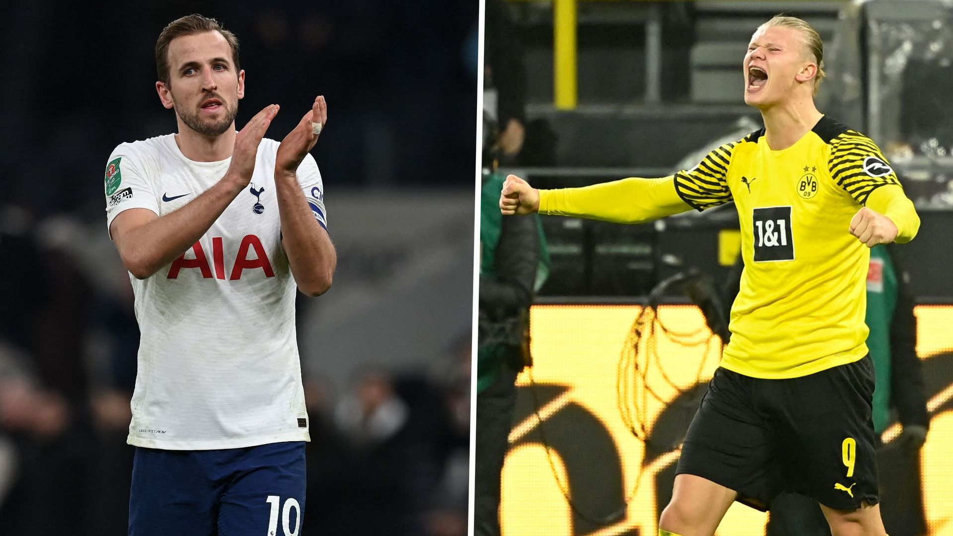 Harry Kane Erling Haaland GFX