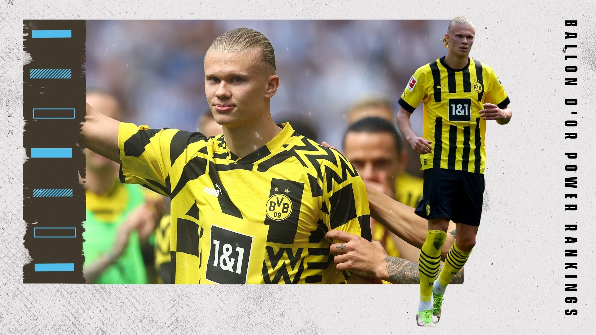 Erling Haaland Ballon d'Or Rankings GFX
