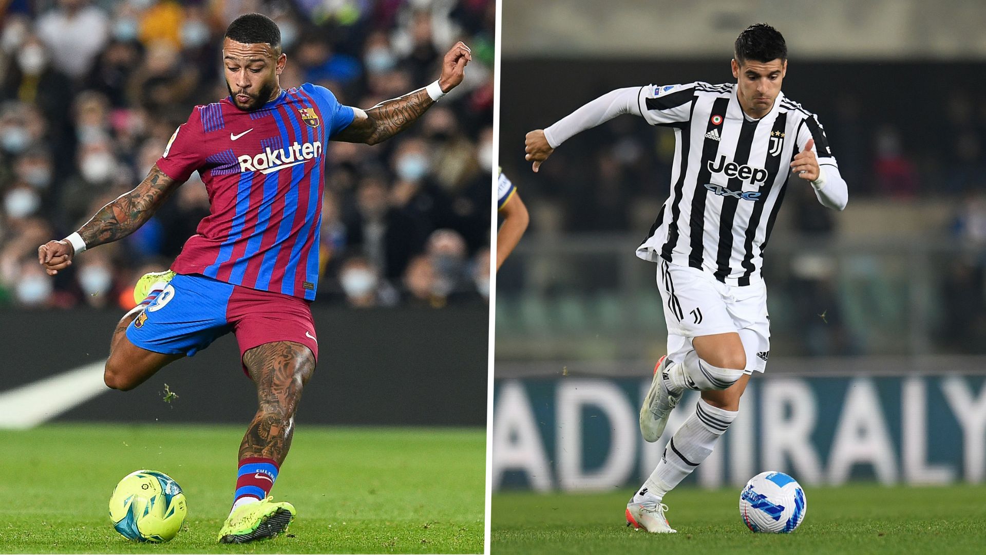 Depay Morata Barcelona Juventus 2021 GFX