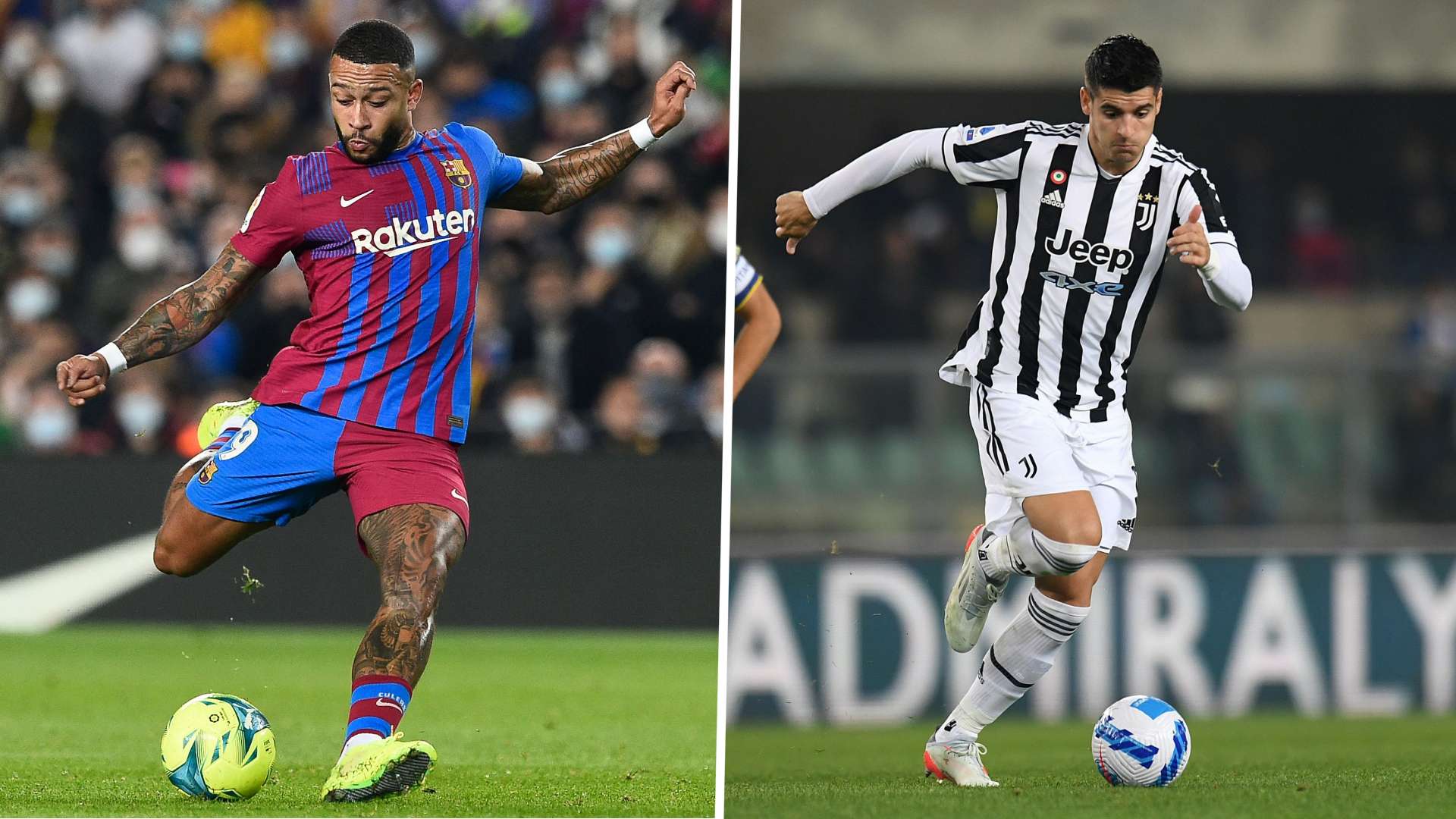 Depay Morata Barcelona Juventus 2021 GFX