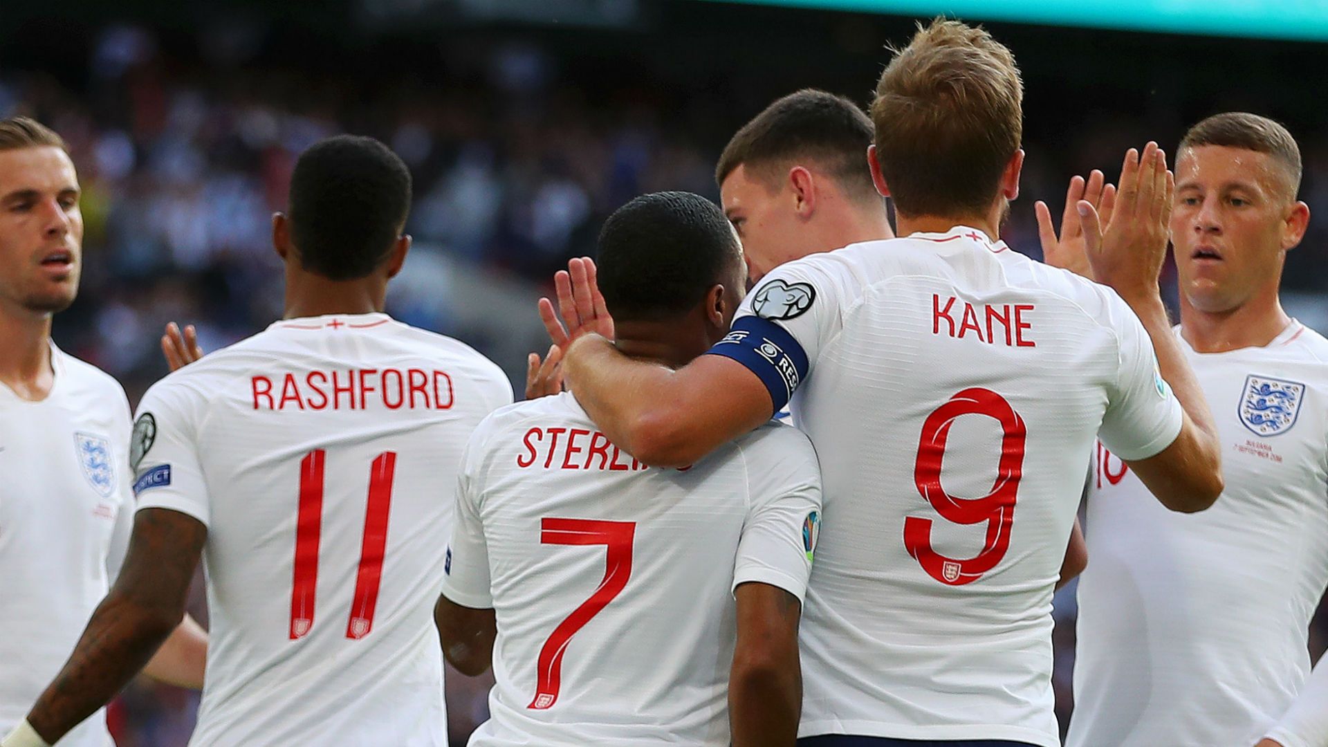 Marcus Rashford Raheem Sterling Harry Kane England Bulgaria