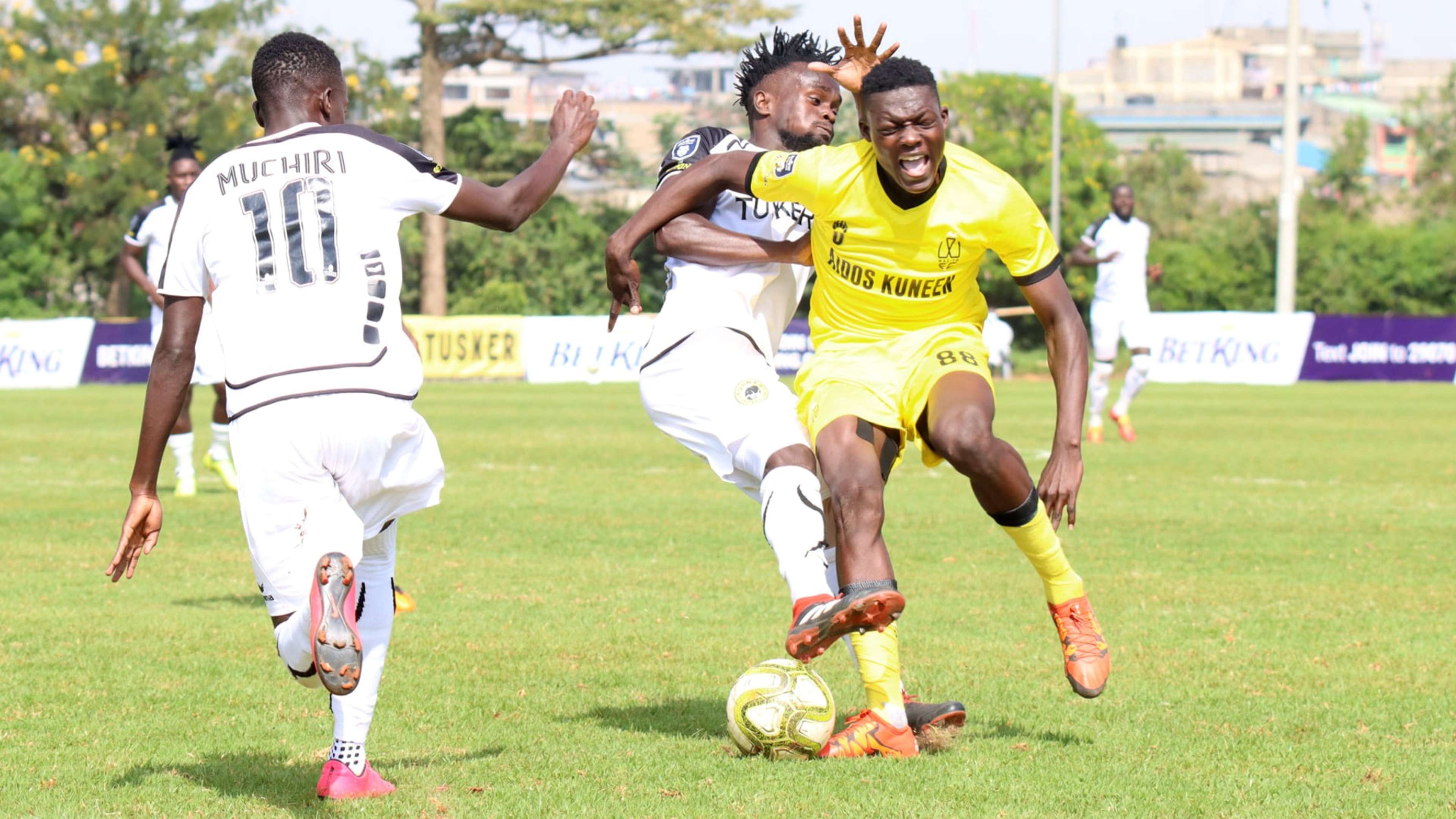 Boniface Muchiri of Tusker vs Wazito FC.