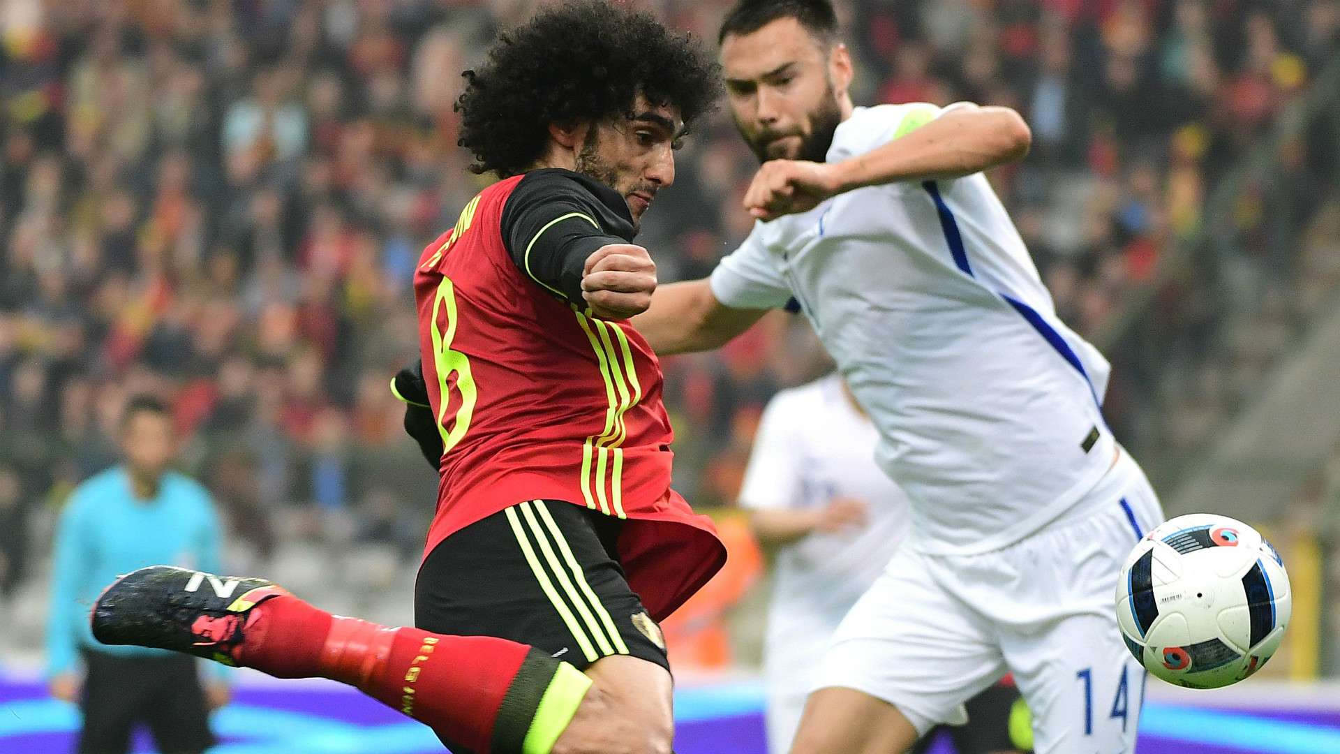Fellaini in action for Belgium