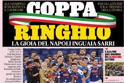 newspapers 18 June embed only Gazzetta