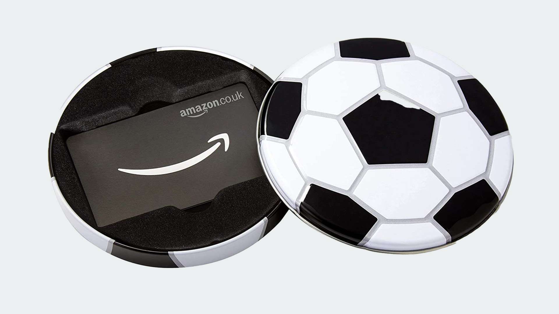 Amazon.co.uk Gift Card in a football tin
