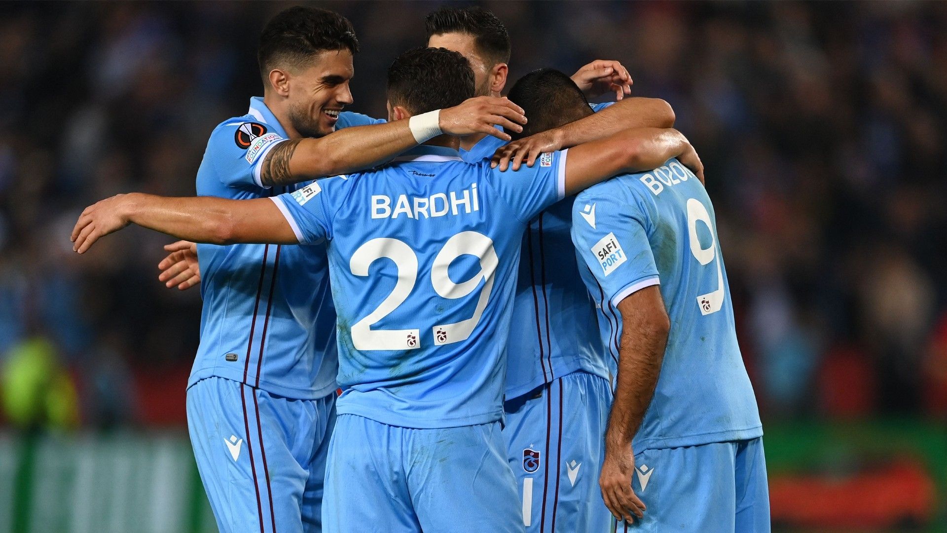 Trabzonspor's players celebrate