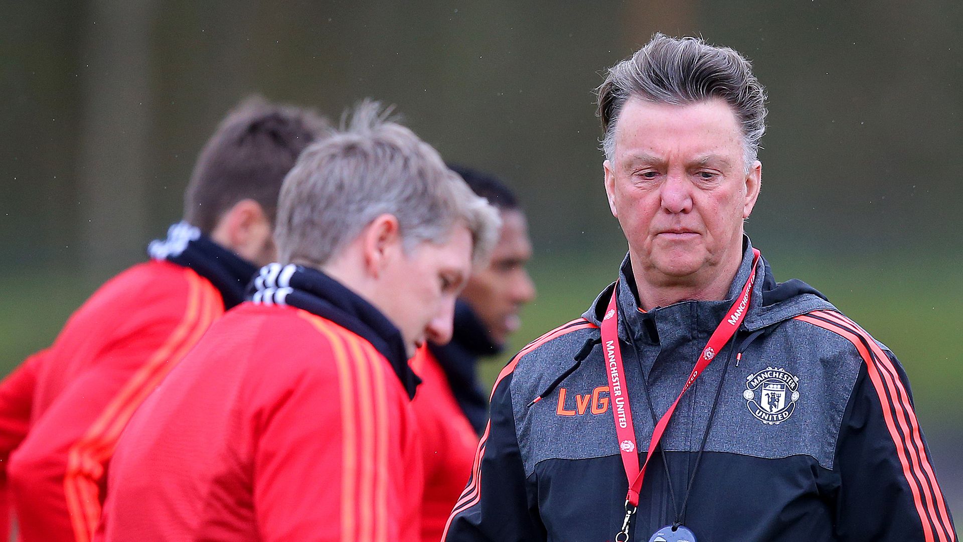 Louis van Gaal Bastian Schweinsteiger Manchester United training 03092016