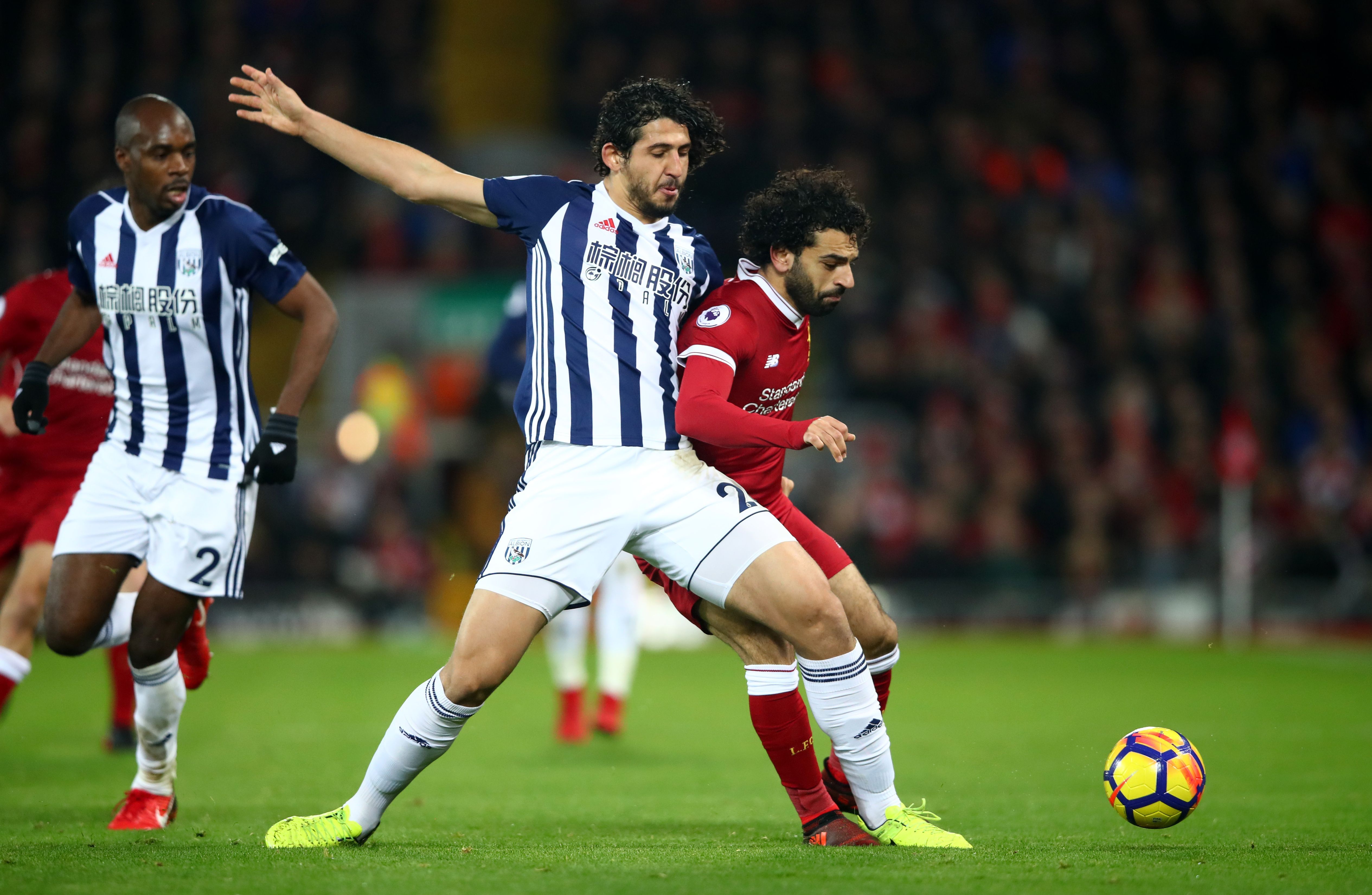 Ahmed Hegazi & Mohamed Salah - Liverpool v West Bromwich Albion