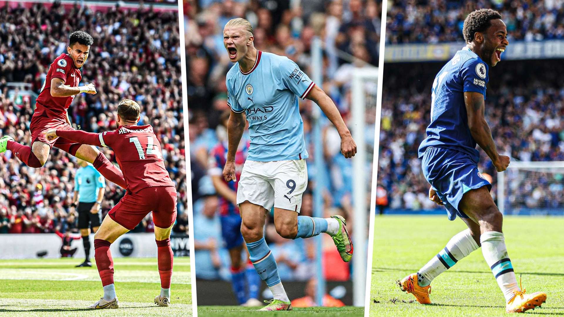 Liverpool Bournemouth Haaland triplé Sterling Chelsea