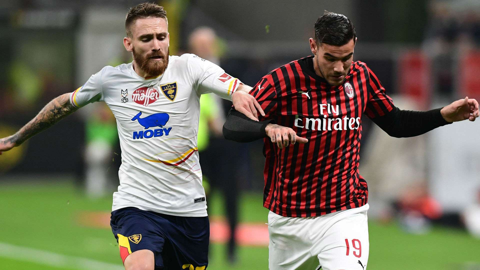 Majer Theo Hernandez Milan Lecce Serie A