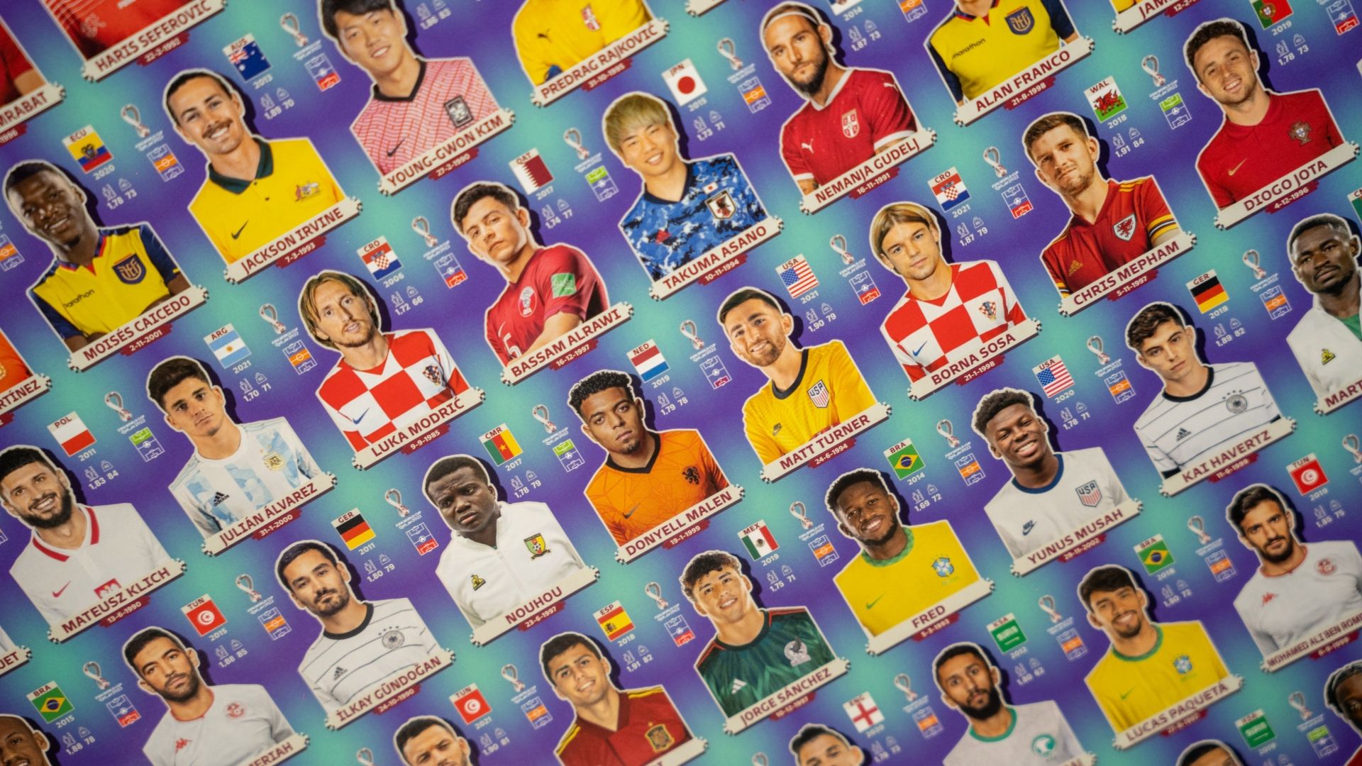 Estampas Álbum Panini Qatar 2022