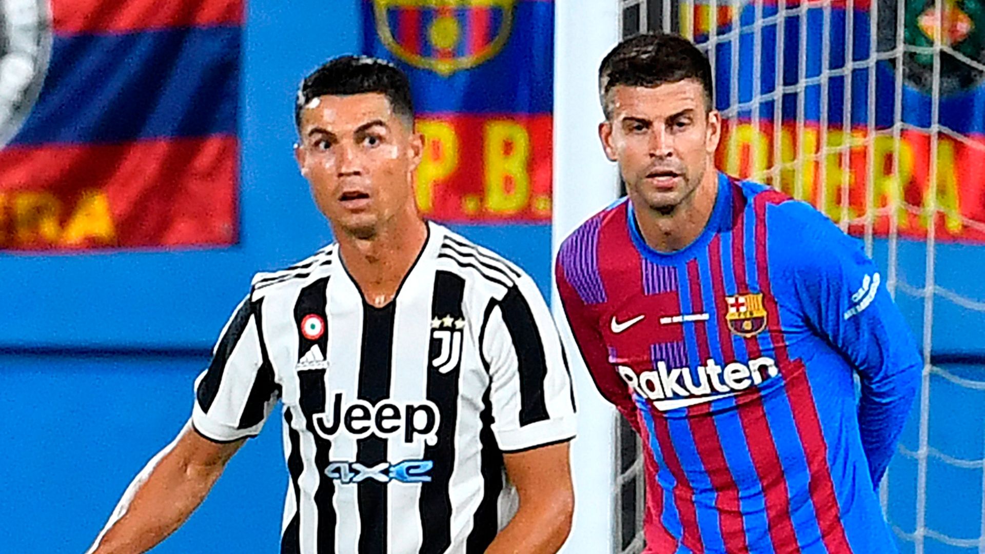 Cristiano Ronaldo & Gerard Pique - Barcelona vs Juve Trofi Joan Gamper 2021