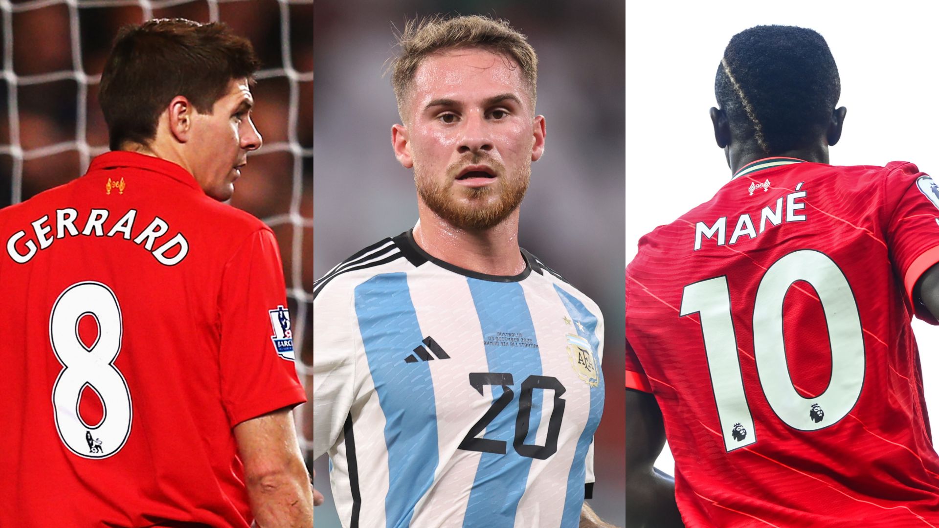 Steven Gerrard Alexis Mac Allister Sadio Mane