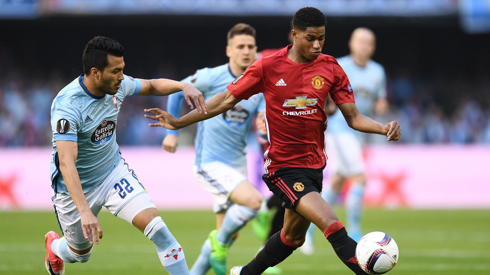 Gustavo Cabral Marcus Rashford Celta Manchester United Europa League