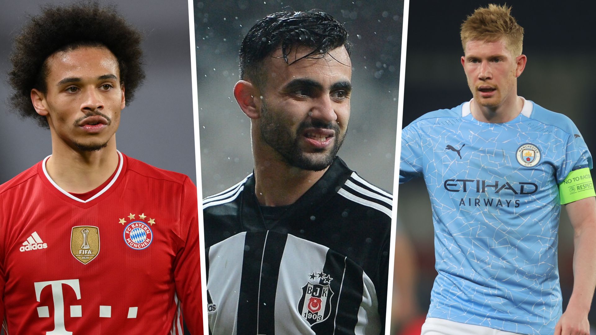 Rachid Ghezzal, Kevin De Bruyne, Leroy Sane GFX