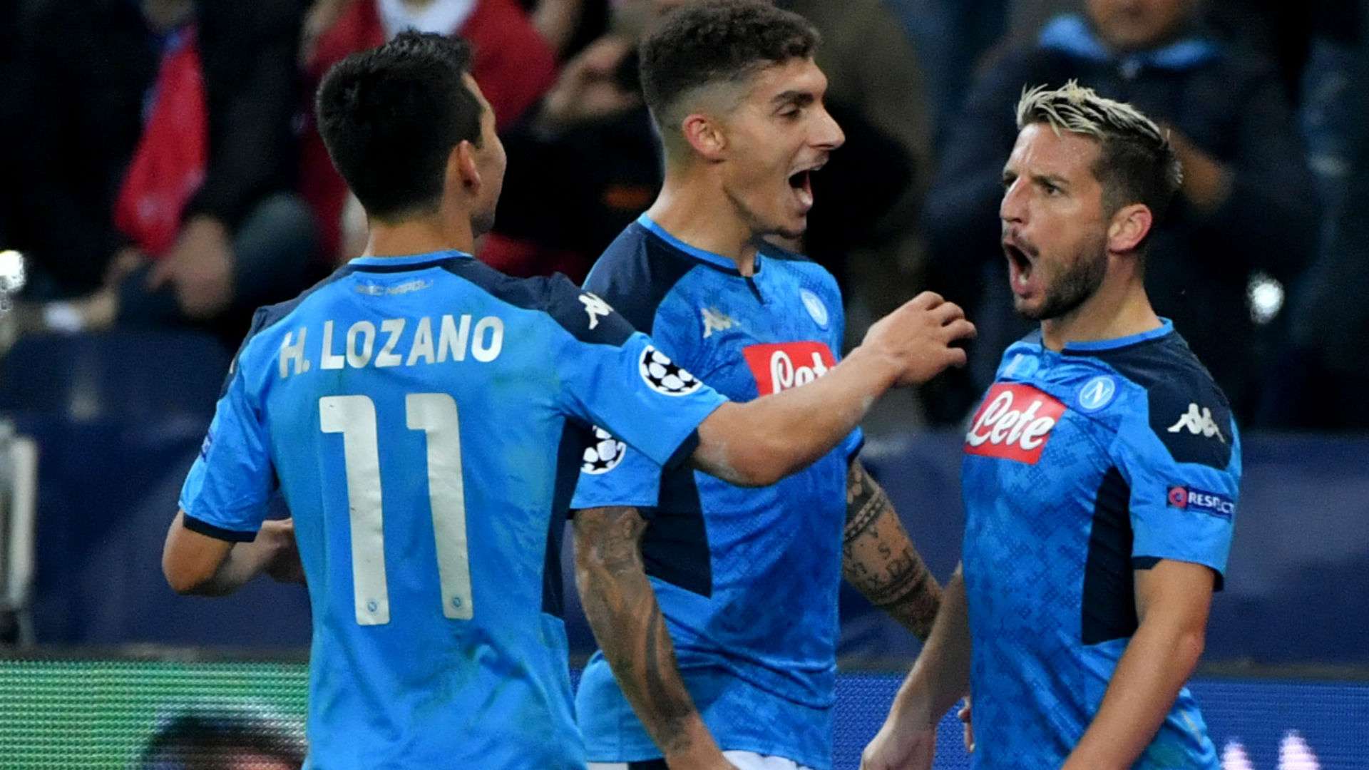 Mertens Lozano Di Lorenzo Salzburg Napoli Champions League