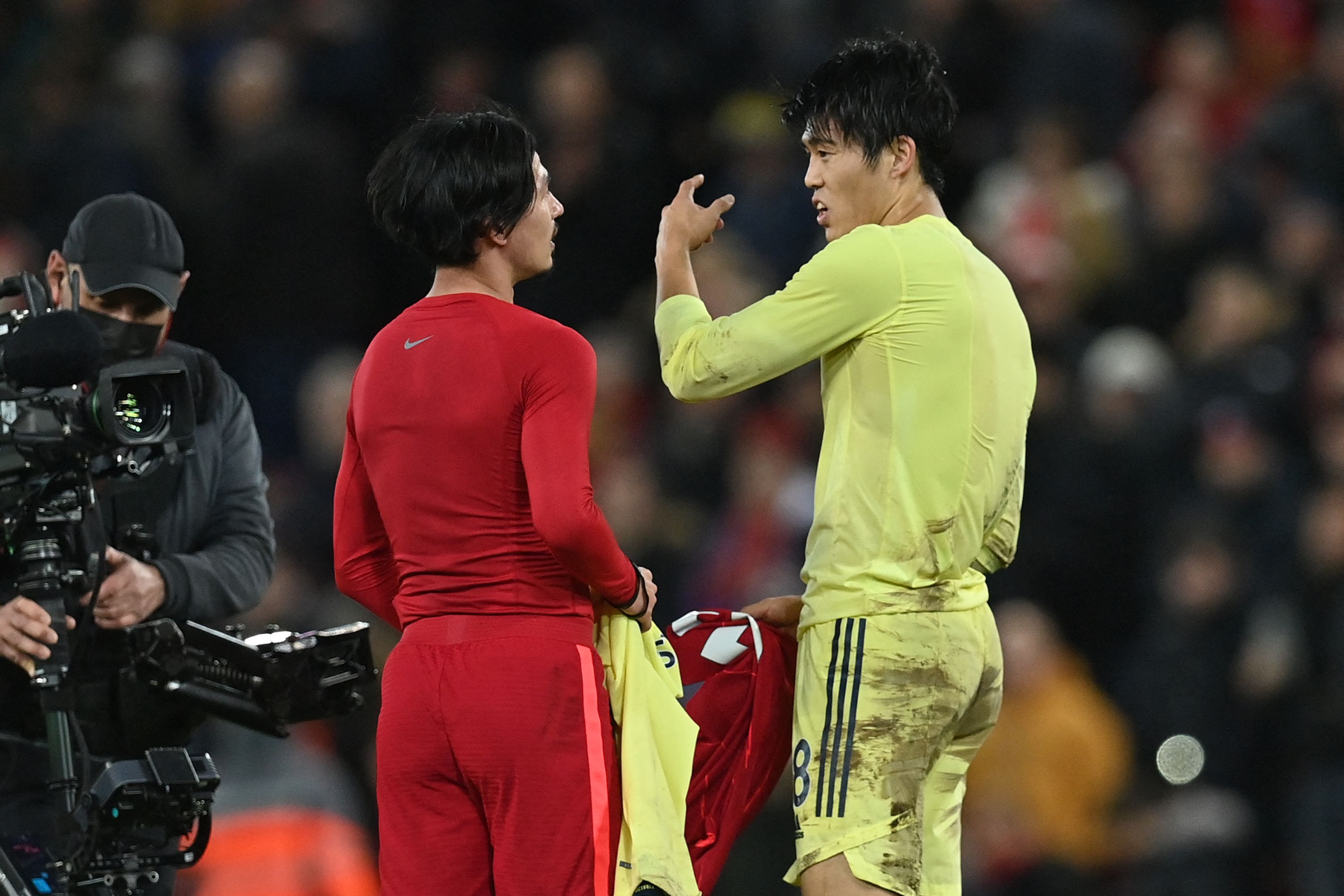 Takumi Minamino Takehiro Tomiyasu Liverpool Arsenal