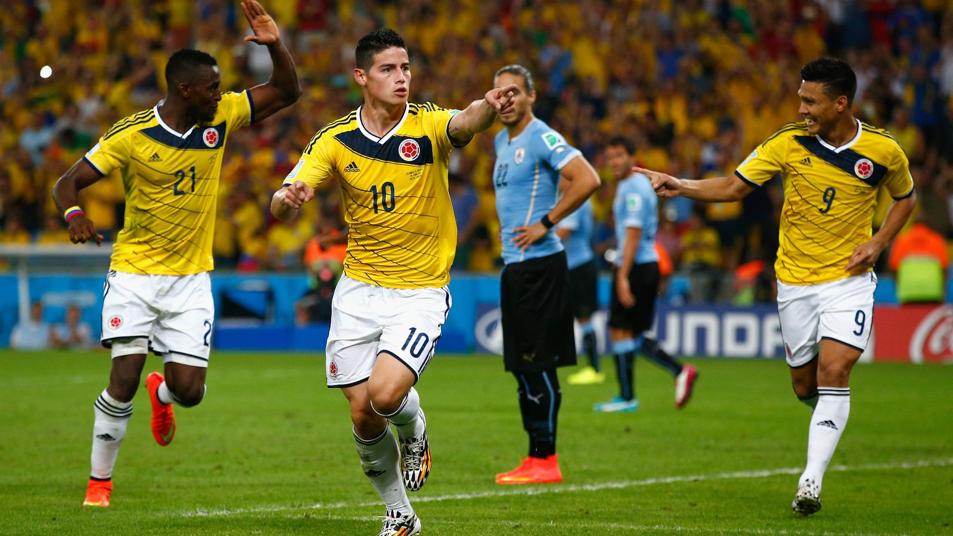 James Rodriguez Colombia Uruguay FIFA World Cup Brazil 2014