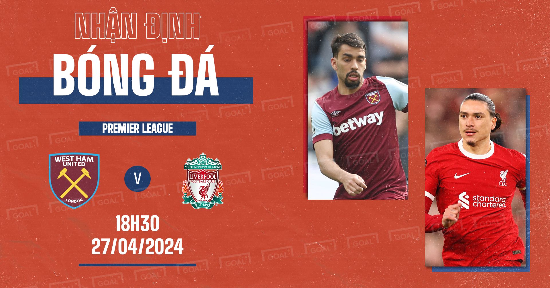 West Ham vs Liverpool Premier League 2023-24 GFX