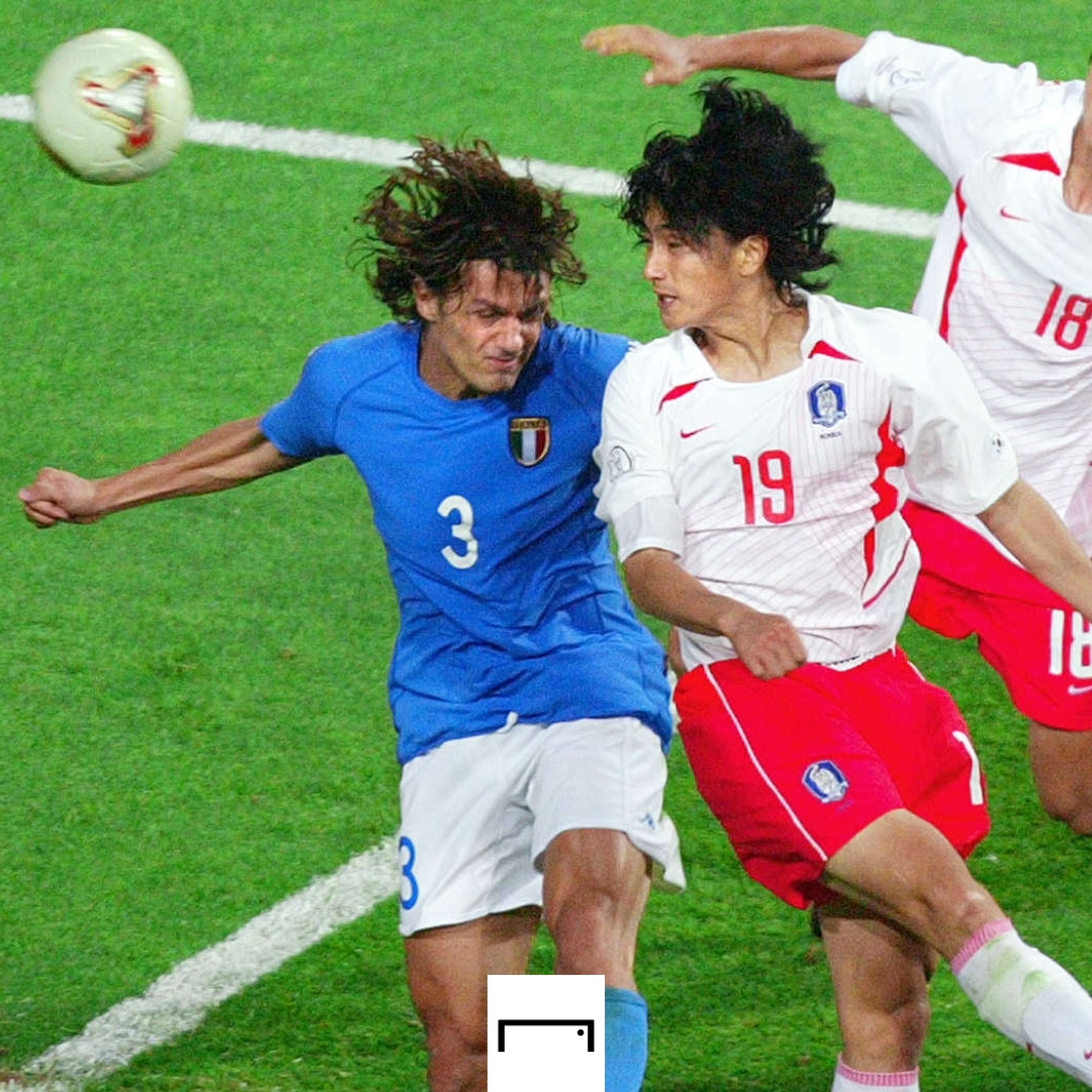 Ahn Jung-hwan Paolo Maldini South Korea Italy 2002 World Cup GFX