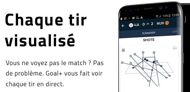 Goal App "chaque tir visualisé"