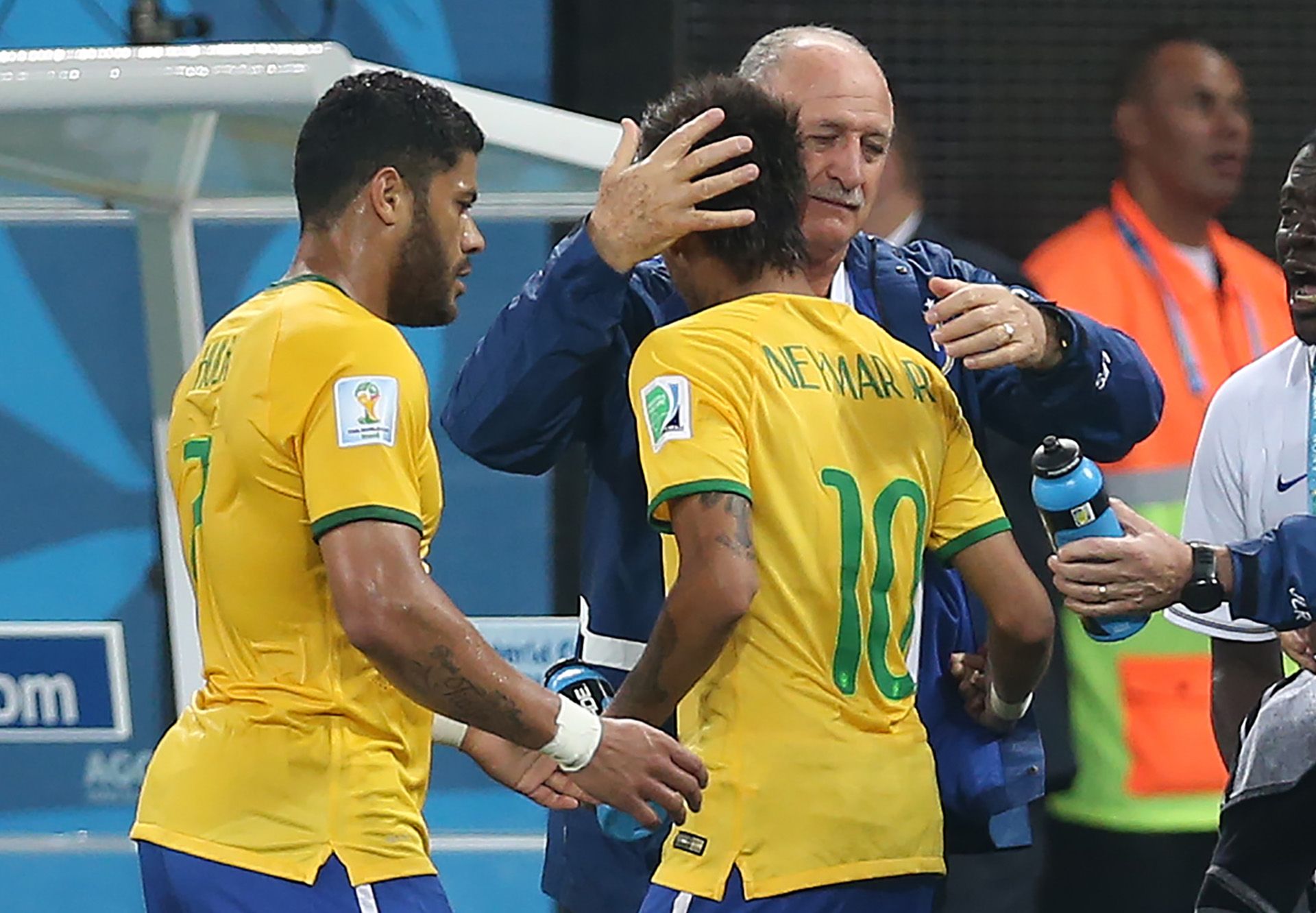 Neymar Luiz Scolari Brazil Croatia 2014 World Cup Group A 06122014