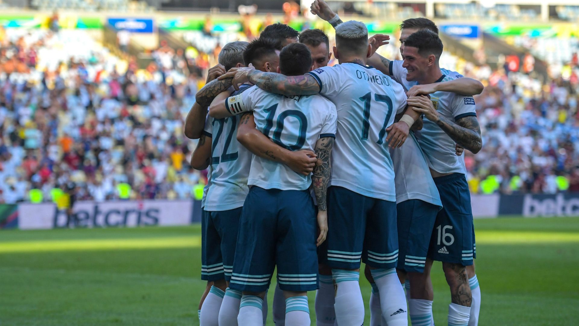 'festejo Argentina Venezuela Copa America 28062019