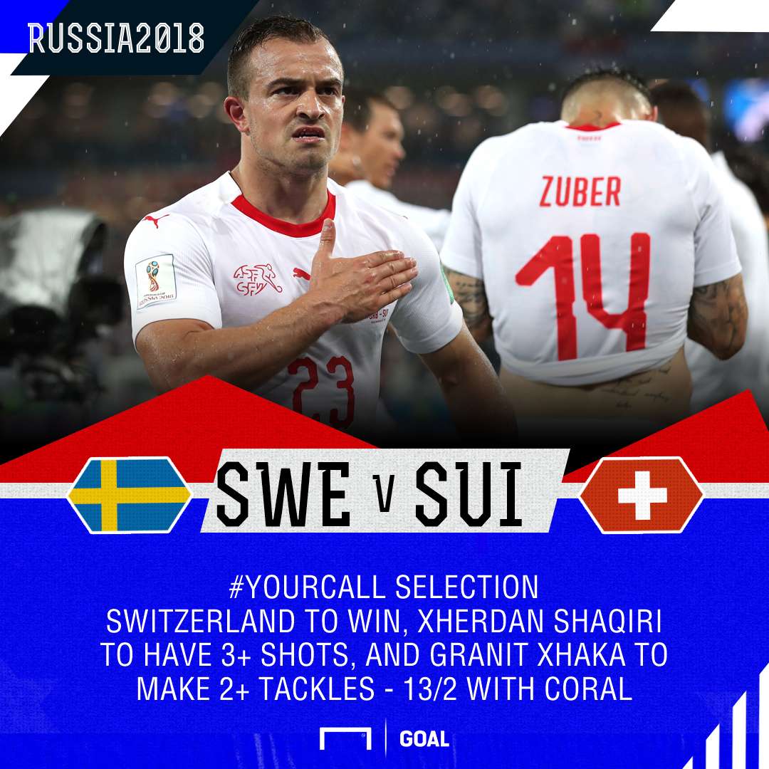 Sweden v Switzerland YourCall Coral selection