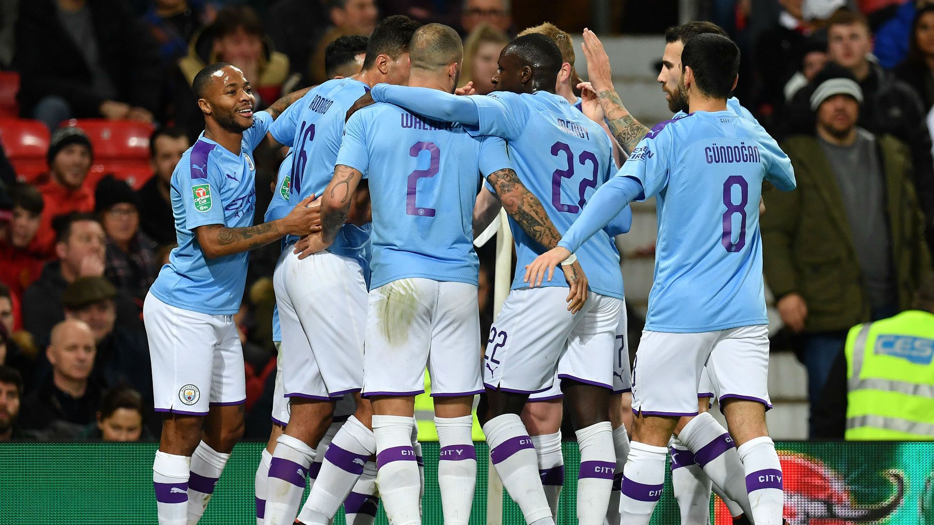 Manchester United v Manchester City Goal Celebration 01072020