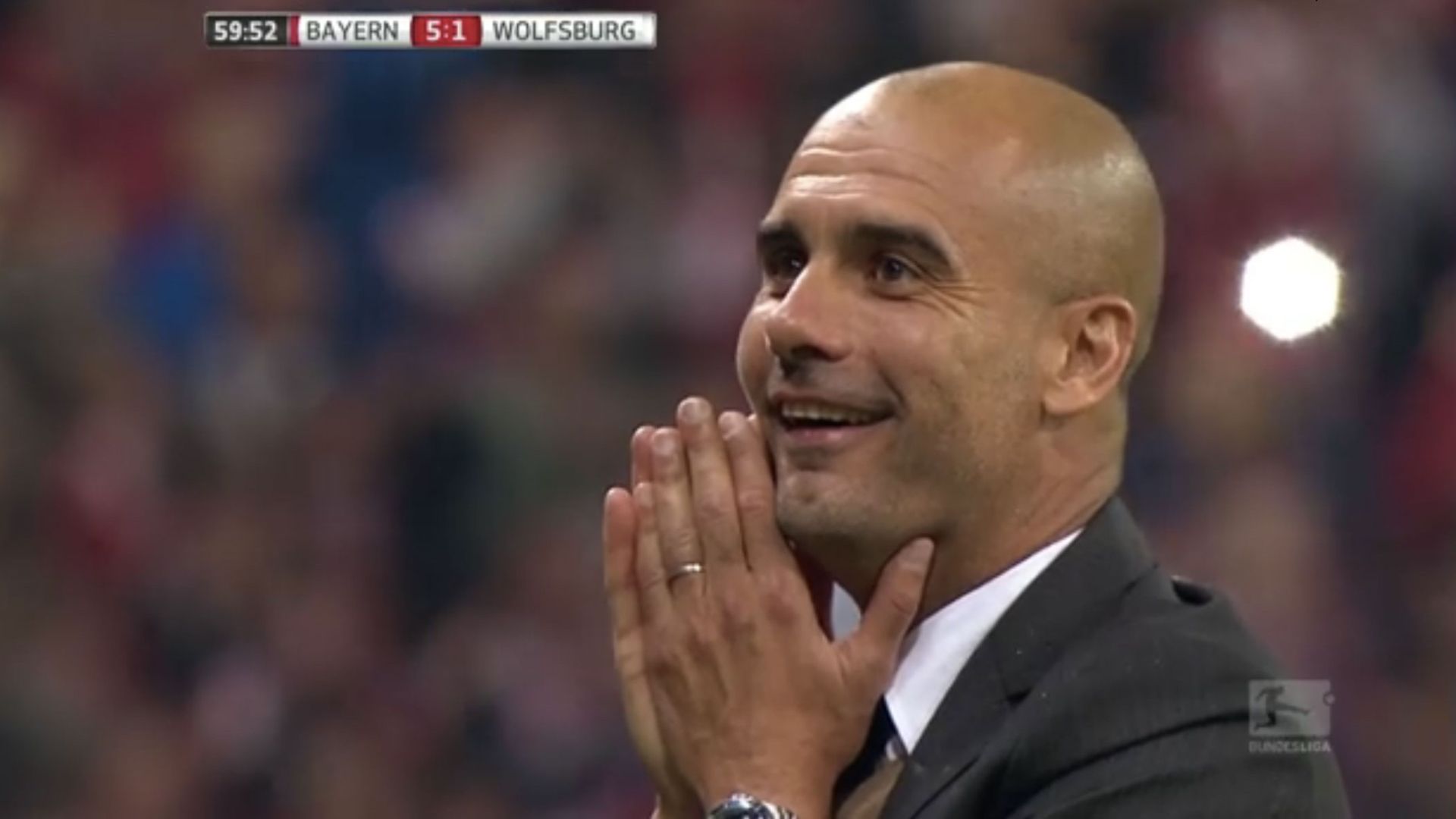 Guardiola reaction Lewandowski
