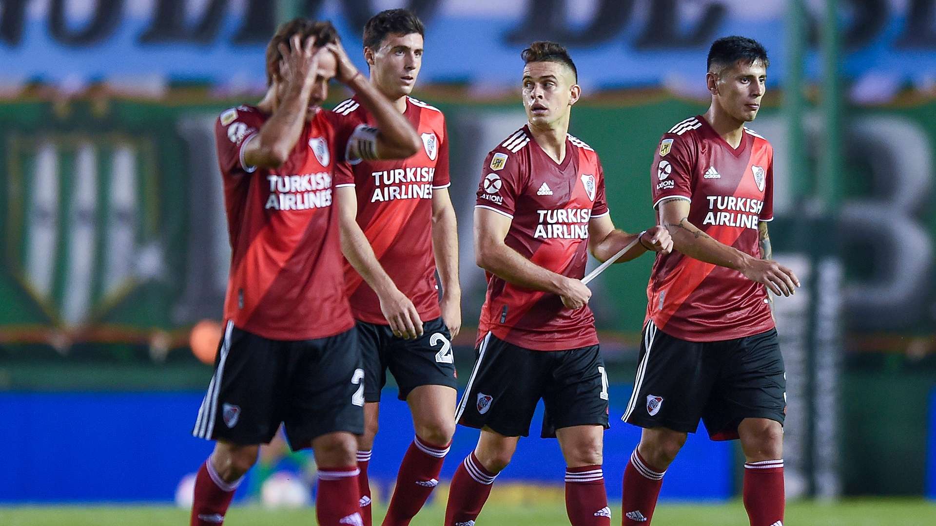 Leonardo Ponzio Rafael Borre Jose Paradela Fabrizio Angileri River Banfield Copa Liga Profesional 02052021