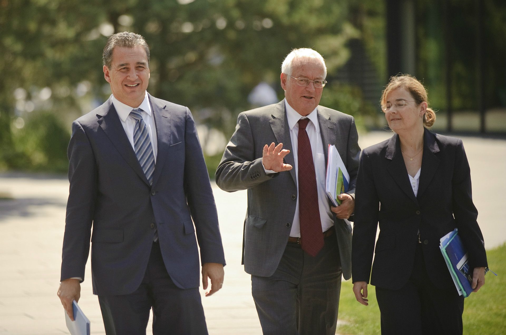 Michael Garcia, Chairman of the investigatory chamber of the FIFA Ethics Committee, Hans-Joachim Eckert, Chairman of the adjudicatory chamber of the FIFA Ethics Committee