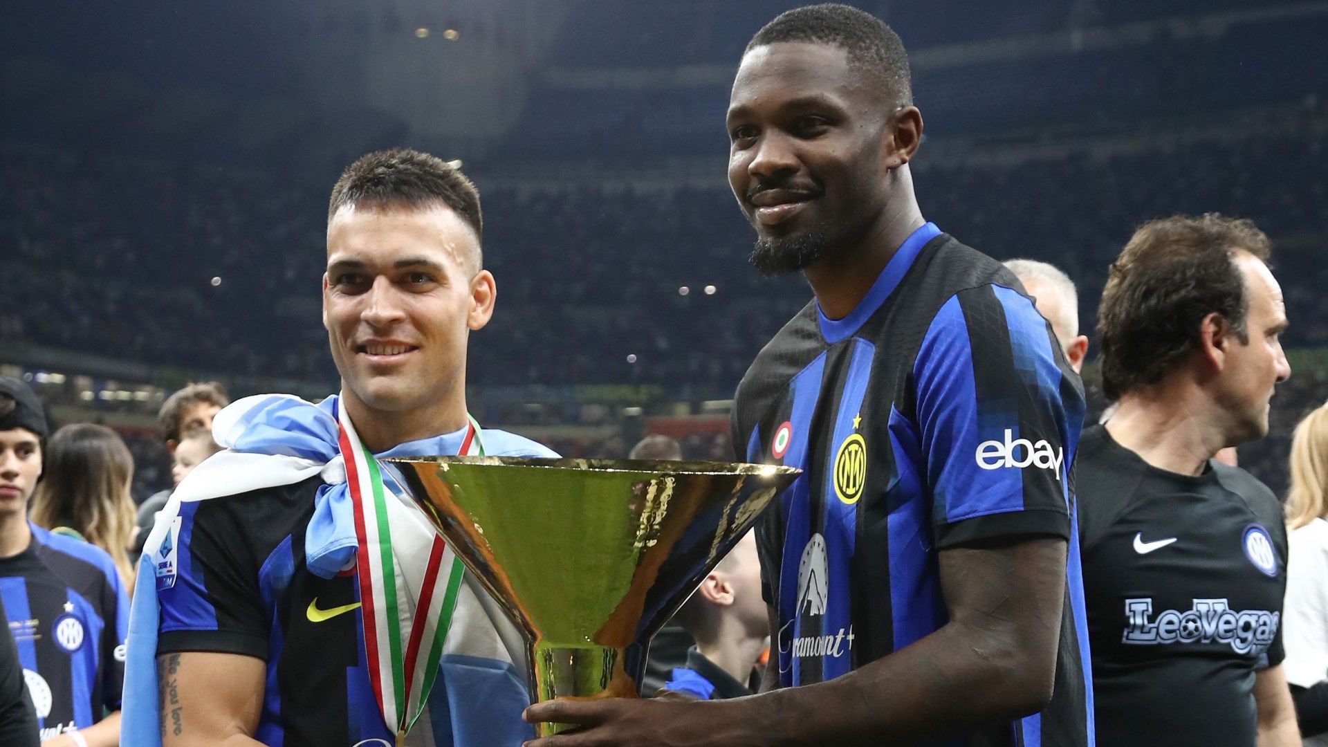 Lautaro Martinez Marcus Thuram Serie A title 2023-24