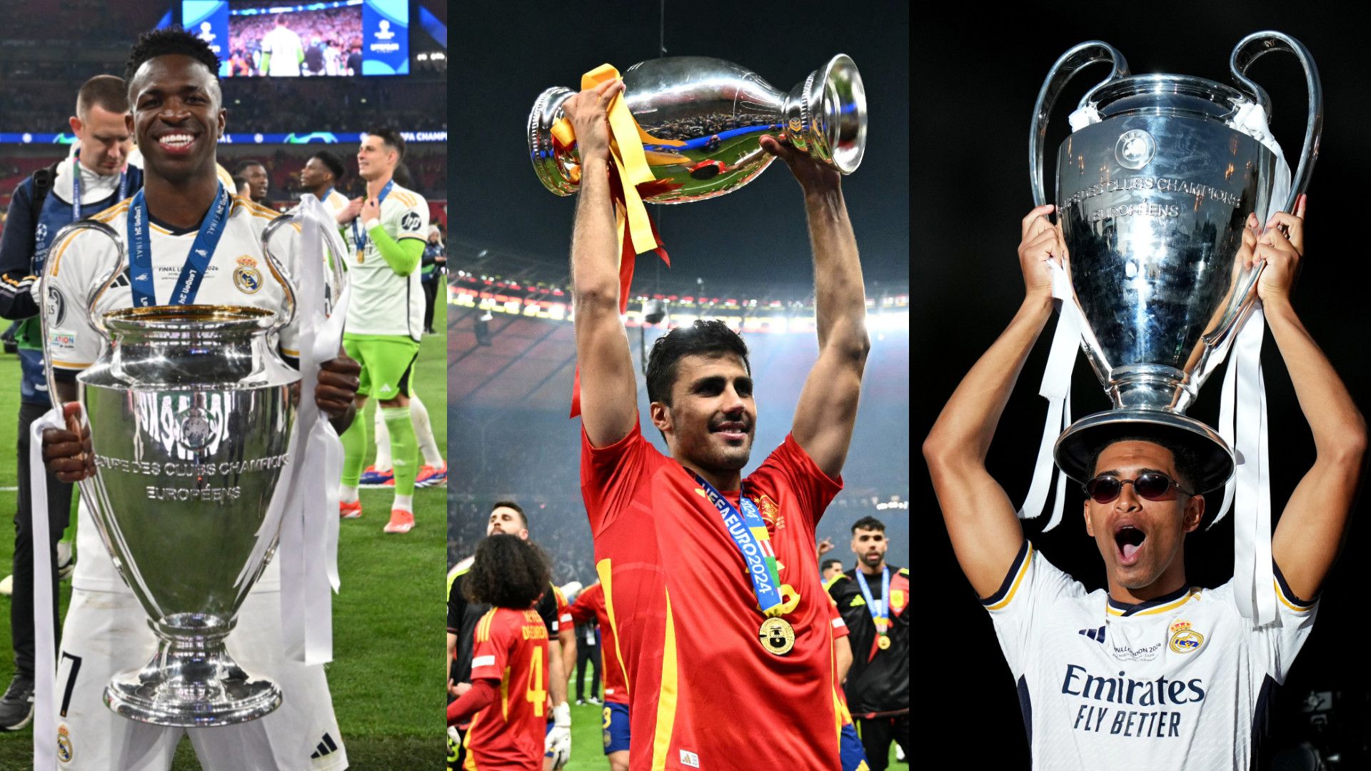 Vinicius Jr., Rodri und Jude Bellingham