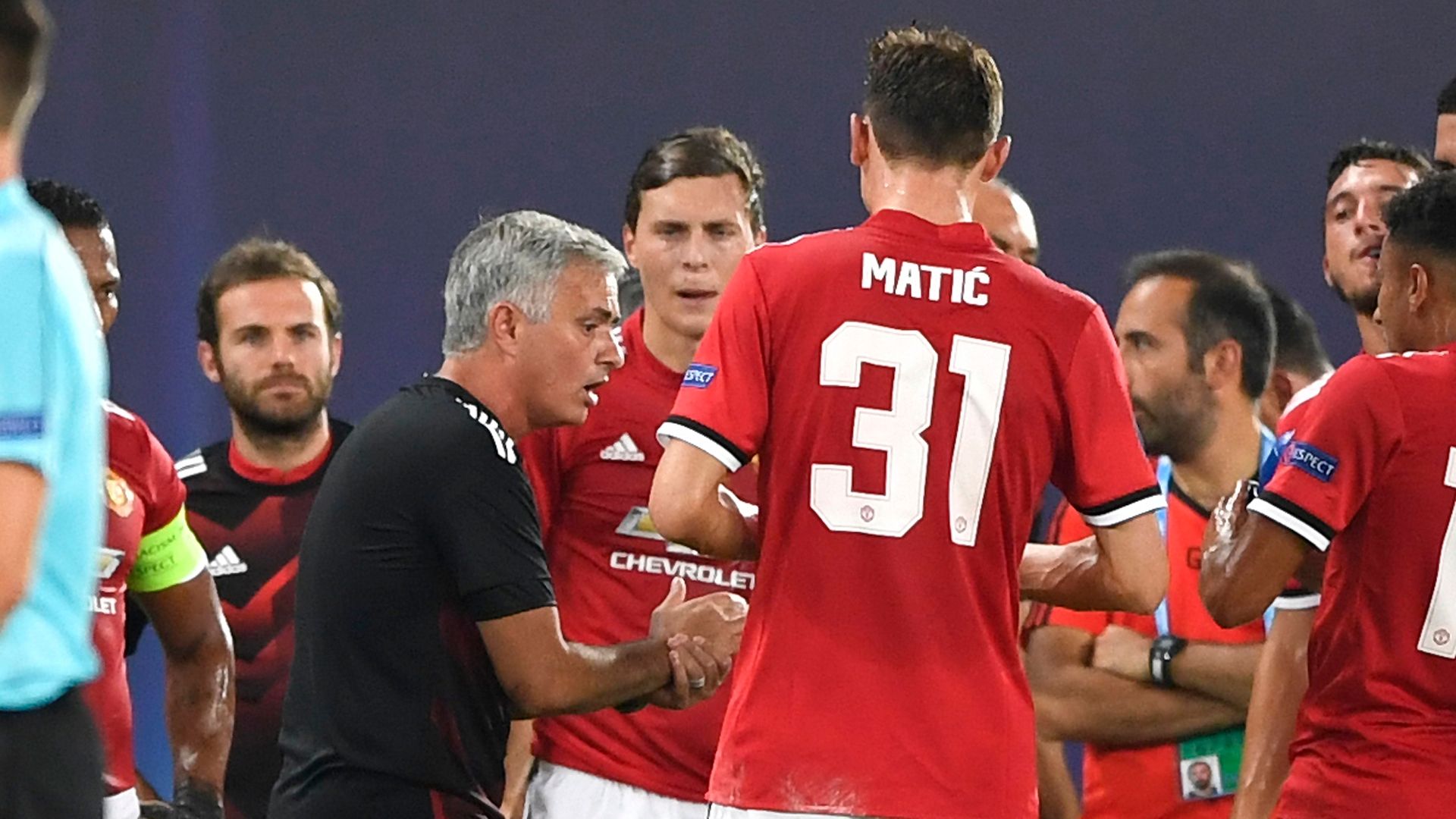 Mourinho Matic Madrid Manchester 080817