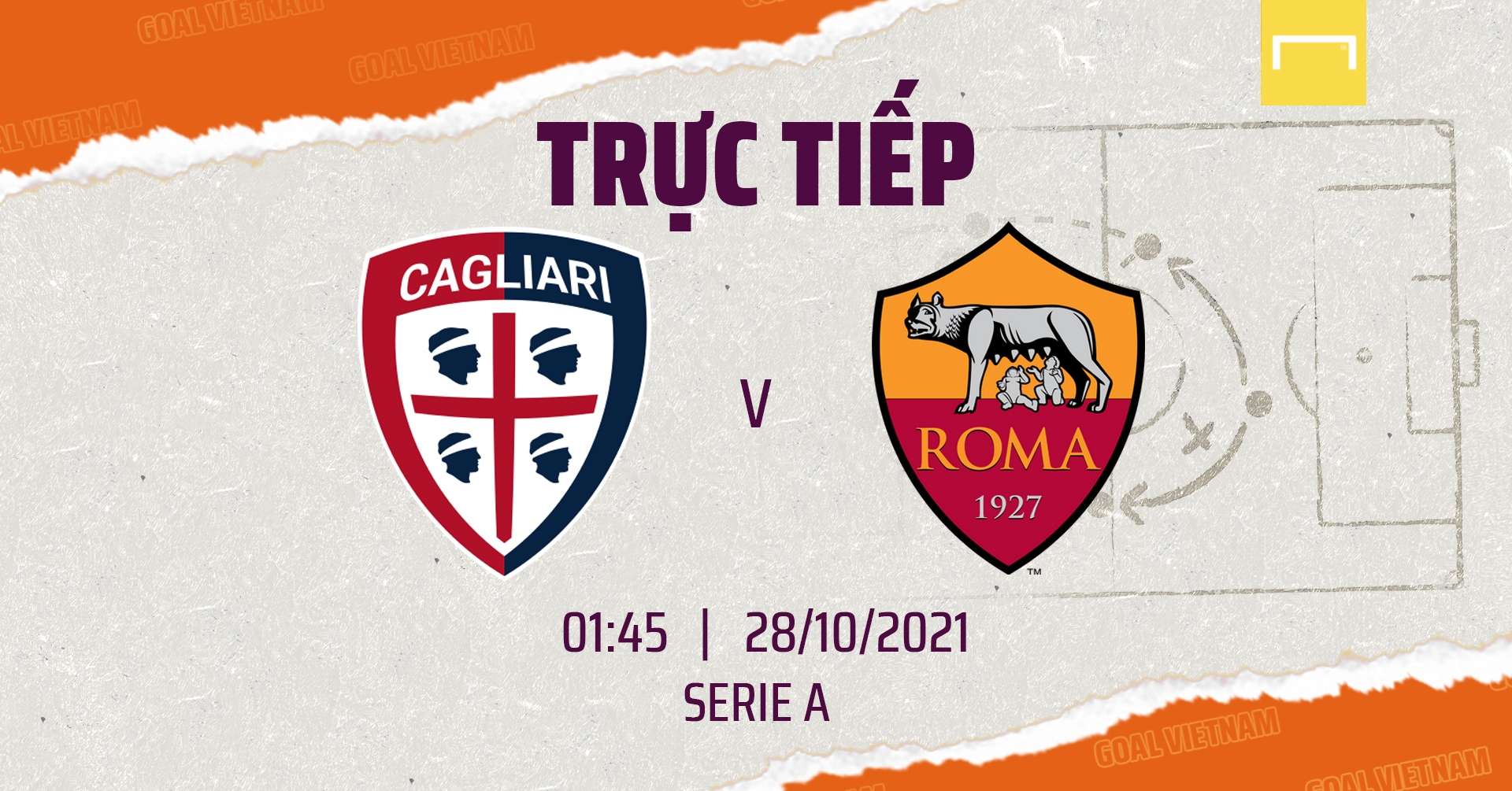 Live Cagliari vs AS Roma 2021/22 Serie A GFX