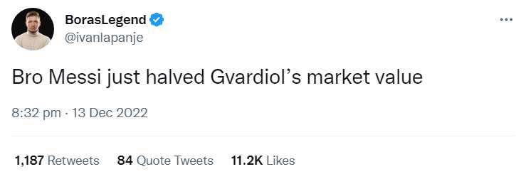 Twitter react Messi Gvardiol