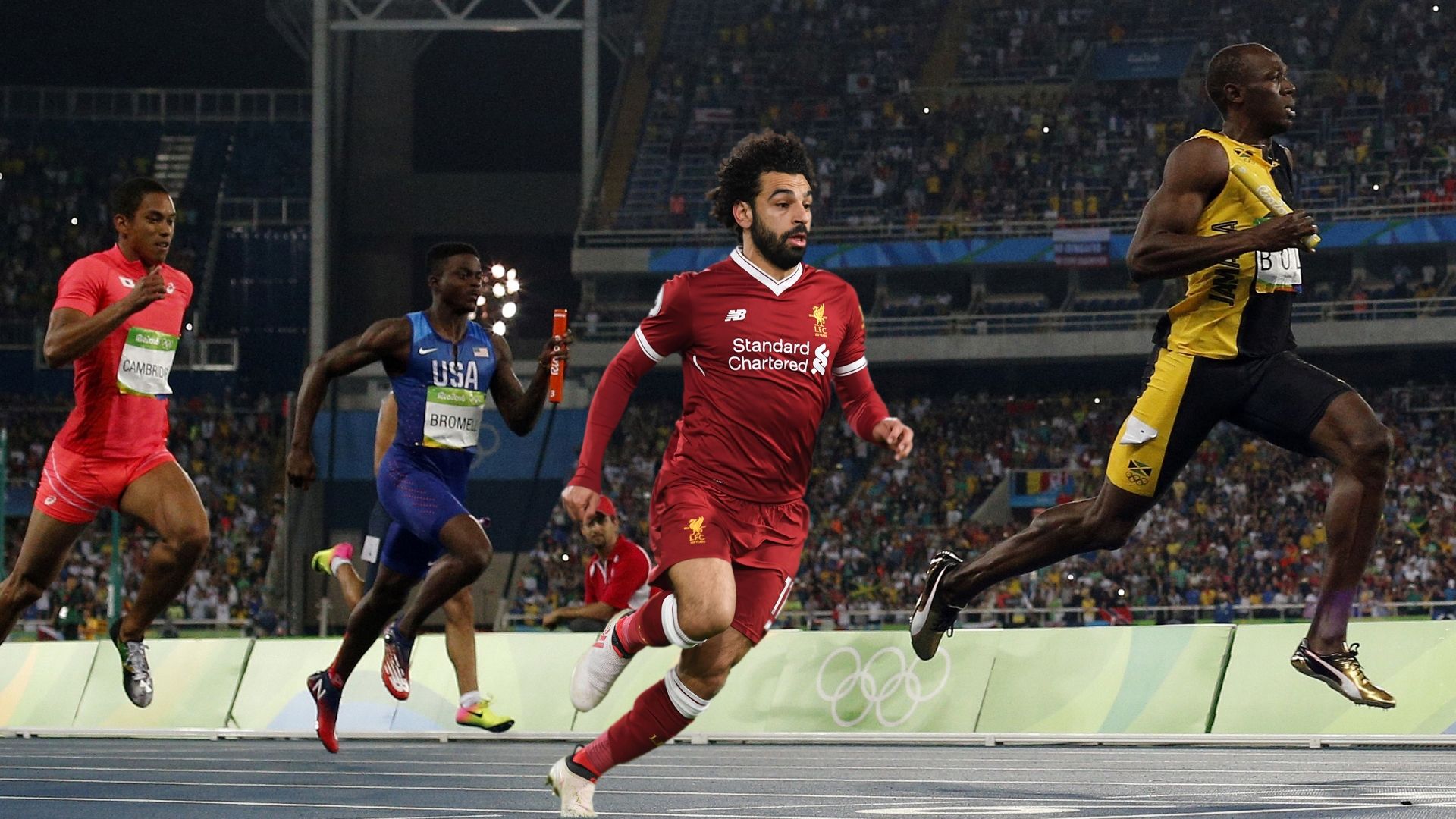 Mohamed Salah, Usain Bolt, Olympic Games