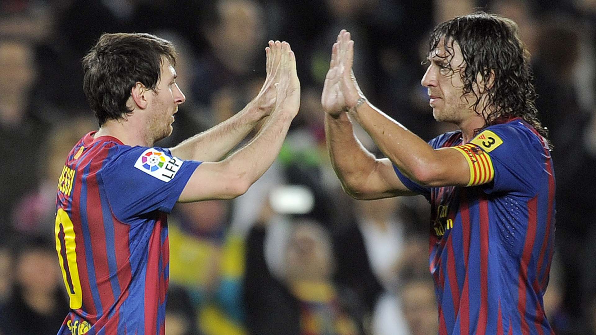 Lionel Messi Carles Puyol FC Barcelona 11192011