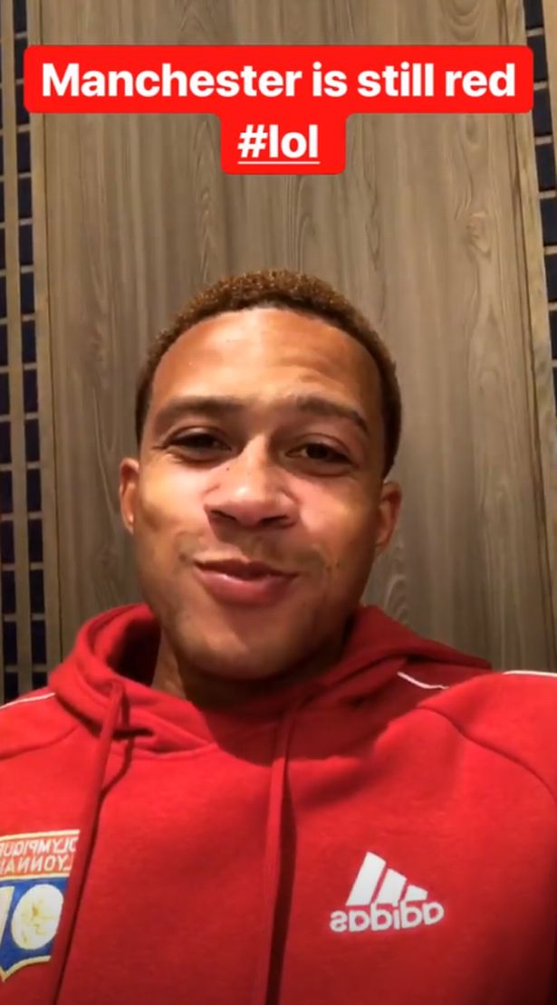 Memphis Depay Instagram Manchester City Lyon