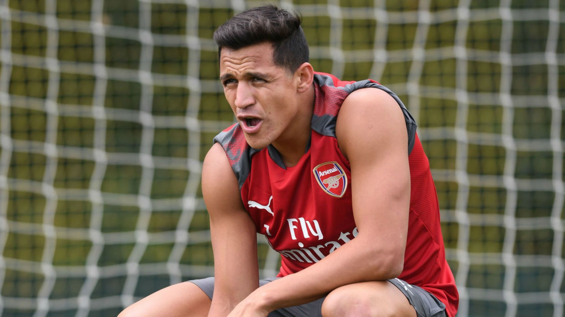 Primer entrenamiento de Alexis Sánchez en Arsenal 01082017
