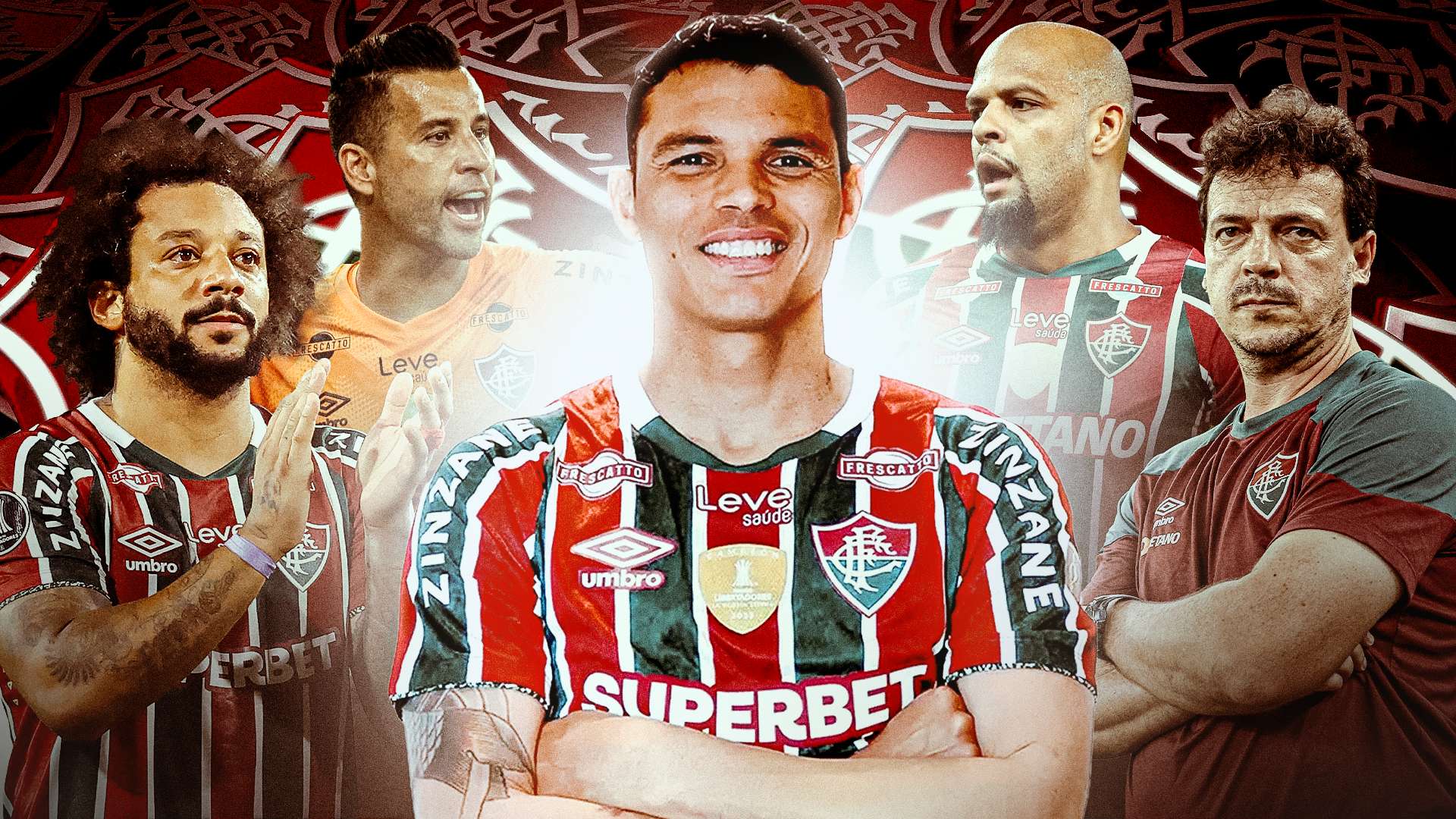 GFX Thiago Silva Marcelo Fabio, Felipe Melo Fernando Diniz, Fluminense