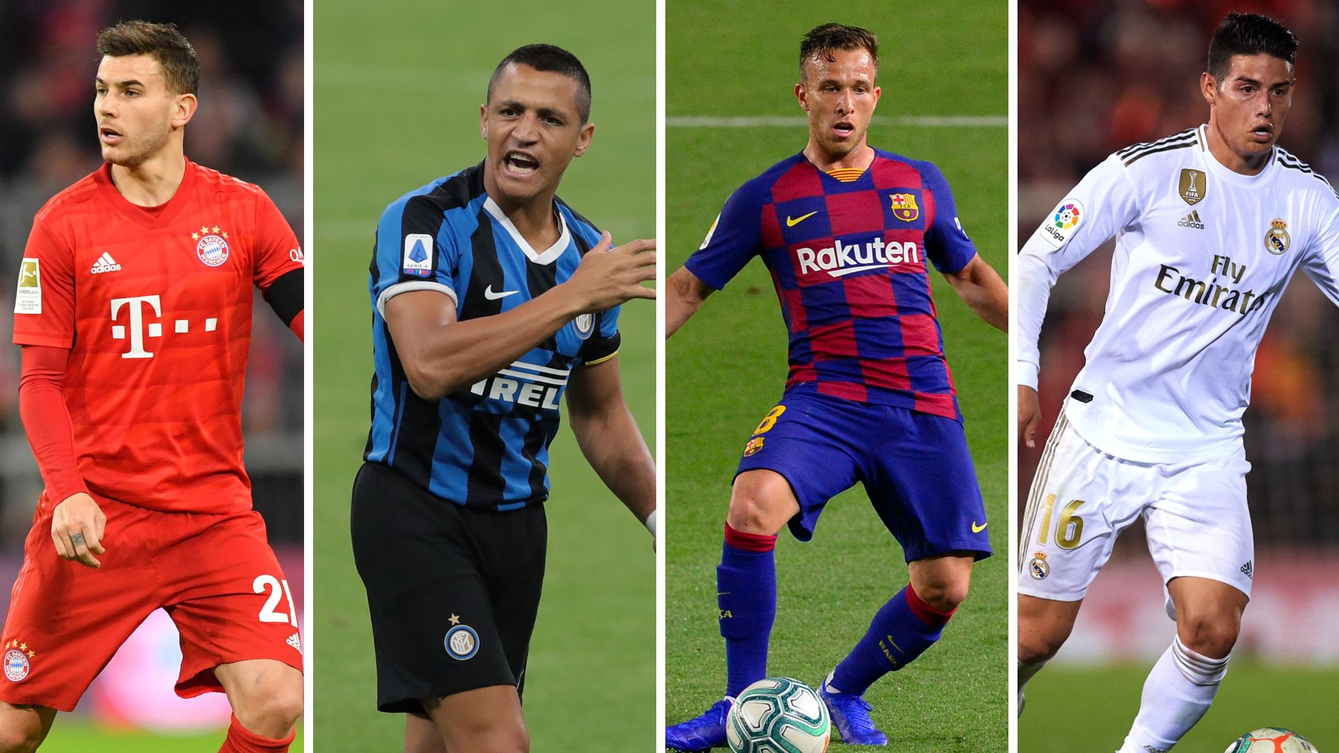 Lucas Hernández, Alexis Sánchez, Arthur, James