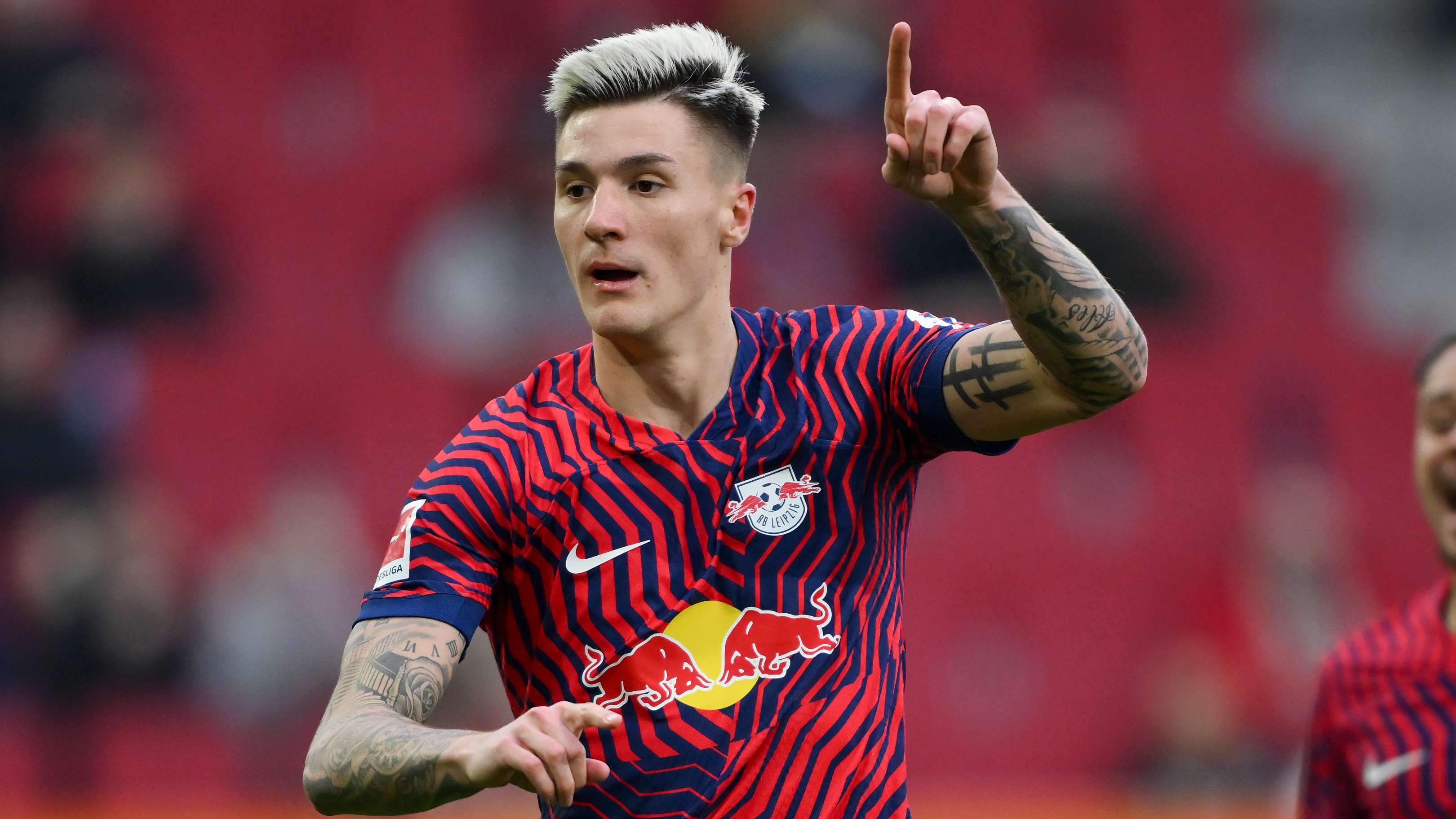Benjamin Sesko trong màu áo RB Leipzig